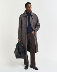 Wool Blend Nepps Half-Buttoned Sweater