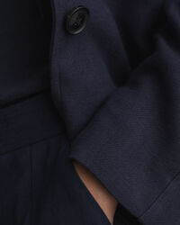 Fluid Linen Blend Belted Coat