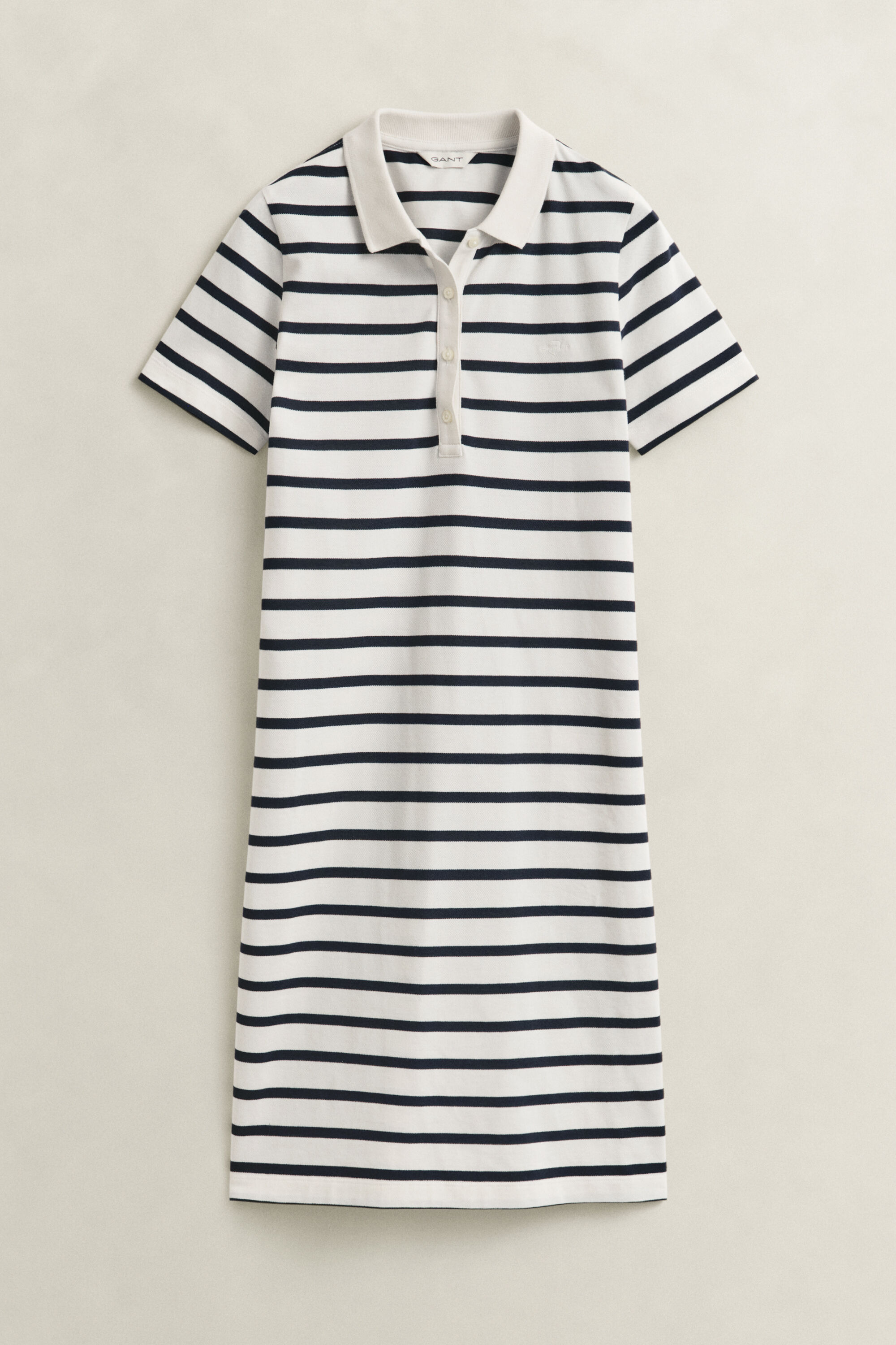 Striped Piqué Polo Dress