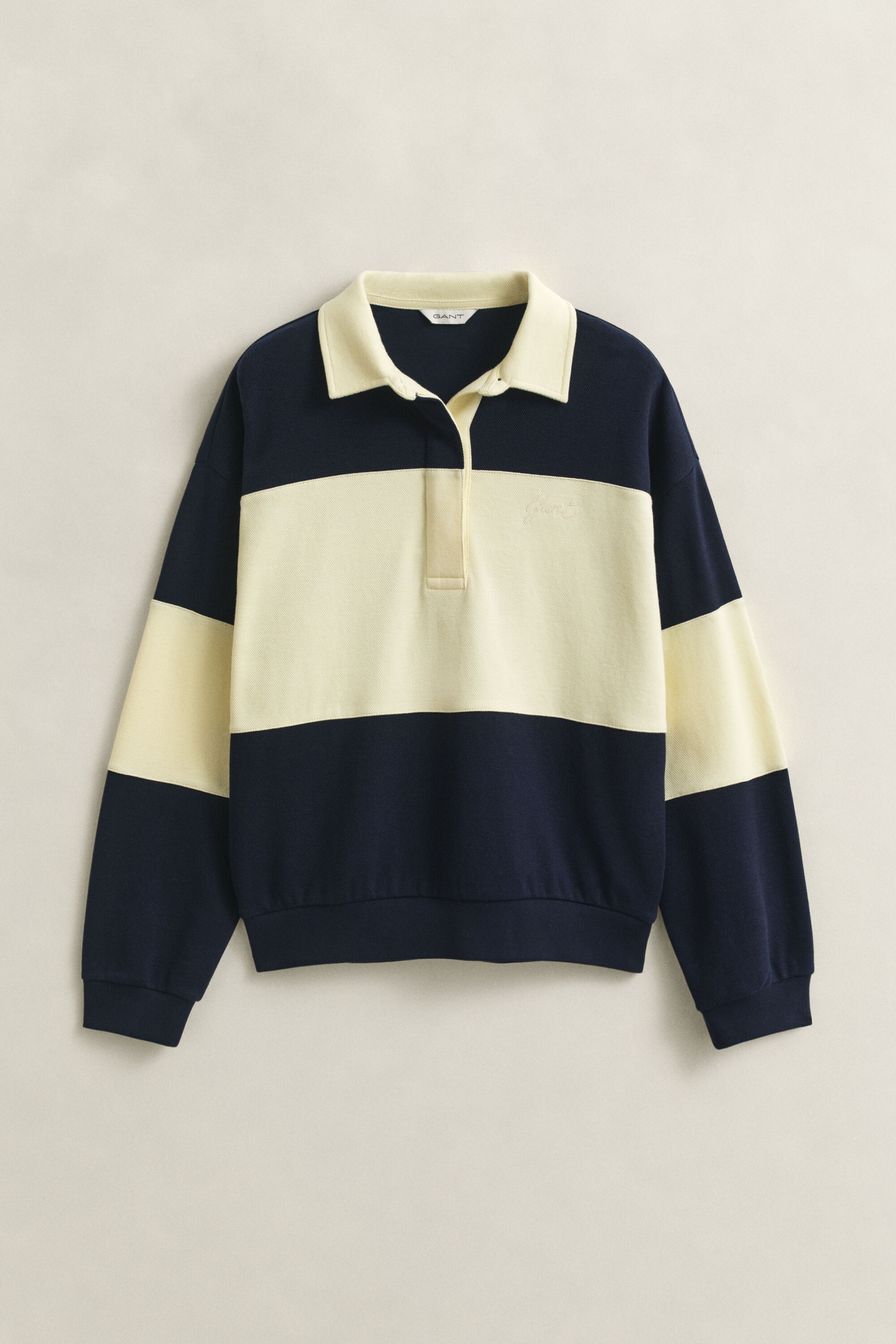 Piqué Textured Color Blocked Rugger