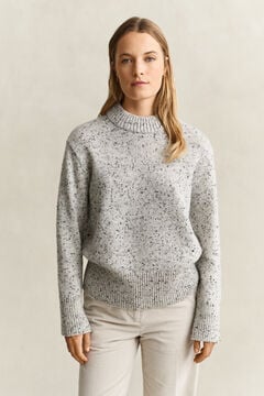 Wool Blend Nepps Sweater — CREAM 6