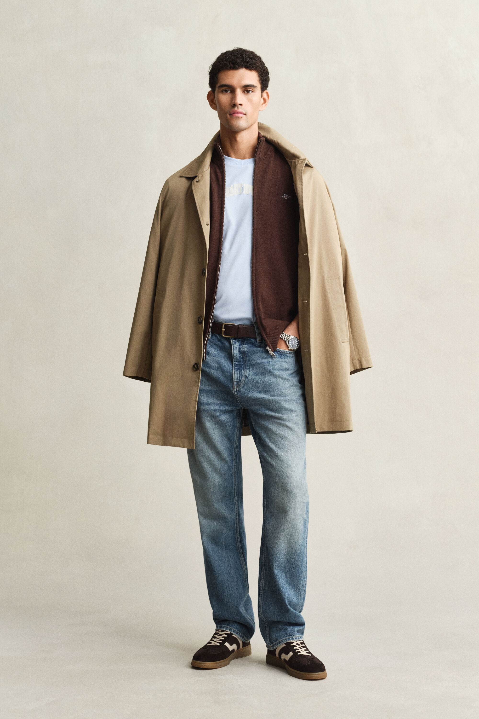 Casual Cotton Zip Cardigan