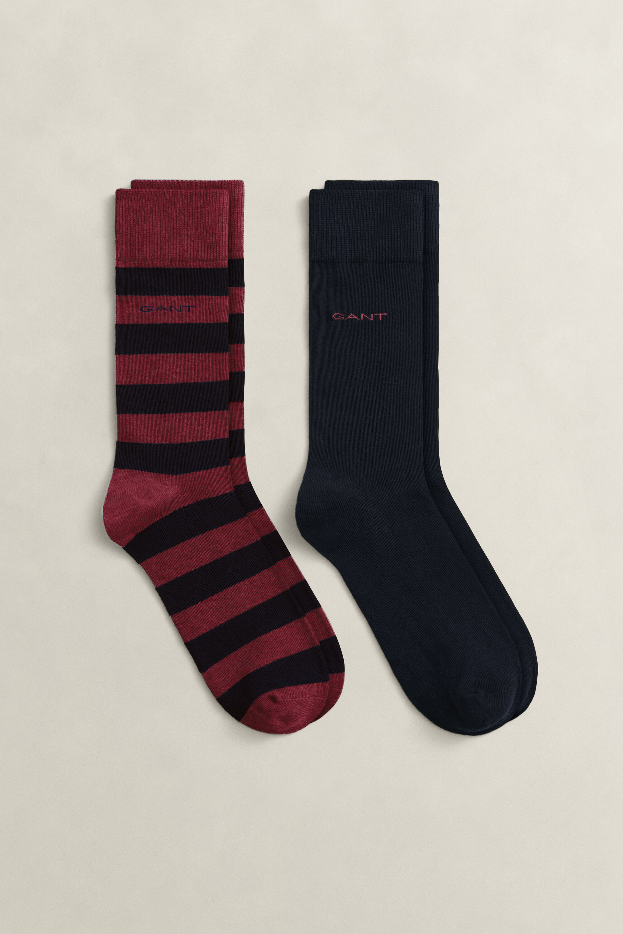 2-Pack Barstripe & Solid Socks