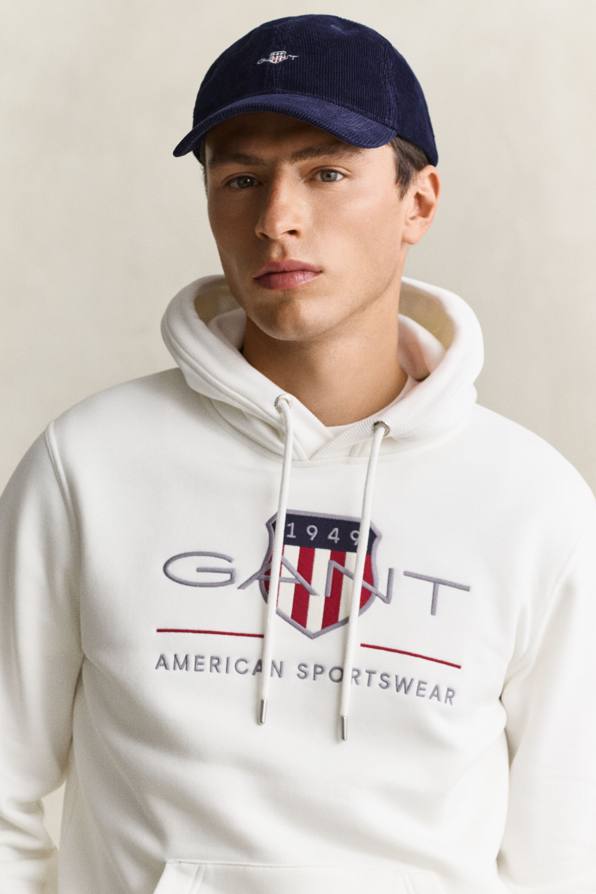 Archive Shield Hoodie — EGGSHELL