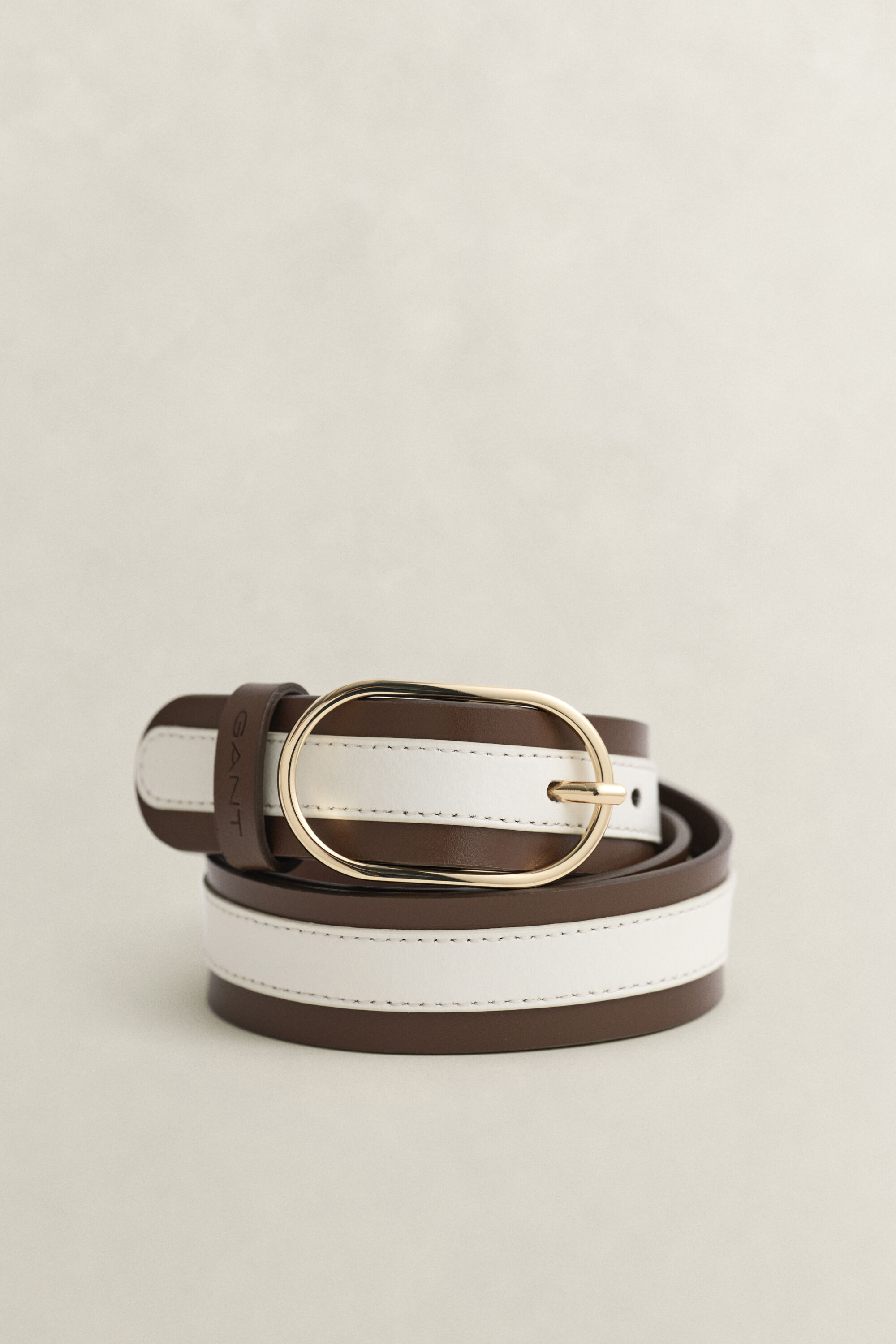 Striped Leather Belt