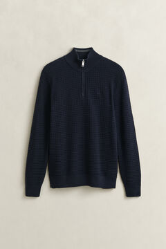 Textured Half-Zip Sweater — EVENING BLUE 3