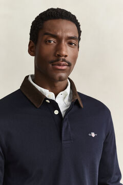 Corduroy Collar Rugger — EVENING BLUE 4