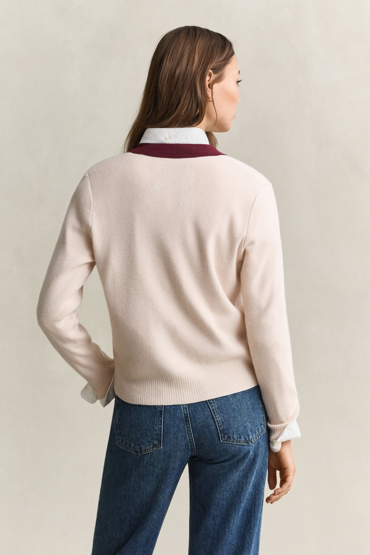Contrast Cardigan — REFINED PINK