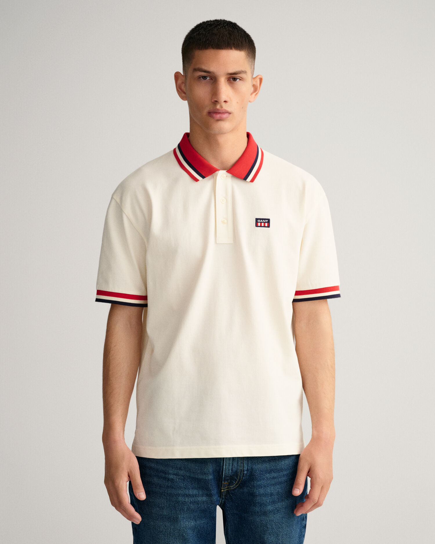 Retro Flag Piqué Polo Shirt