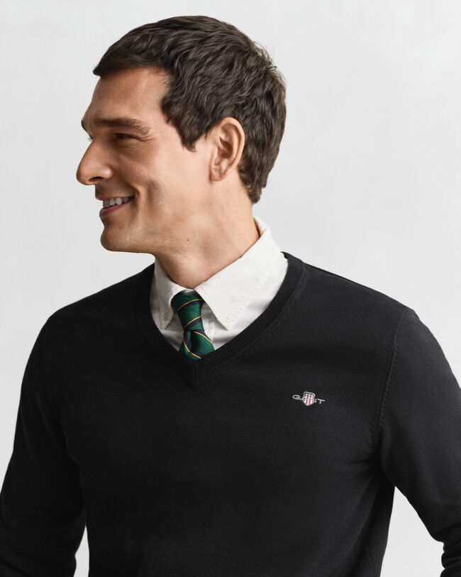 Classic Cotton V-Neck Sweater