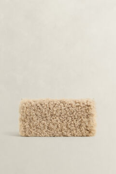 Shearling Clutch — CARAMEL BROWN 5