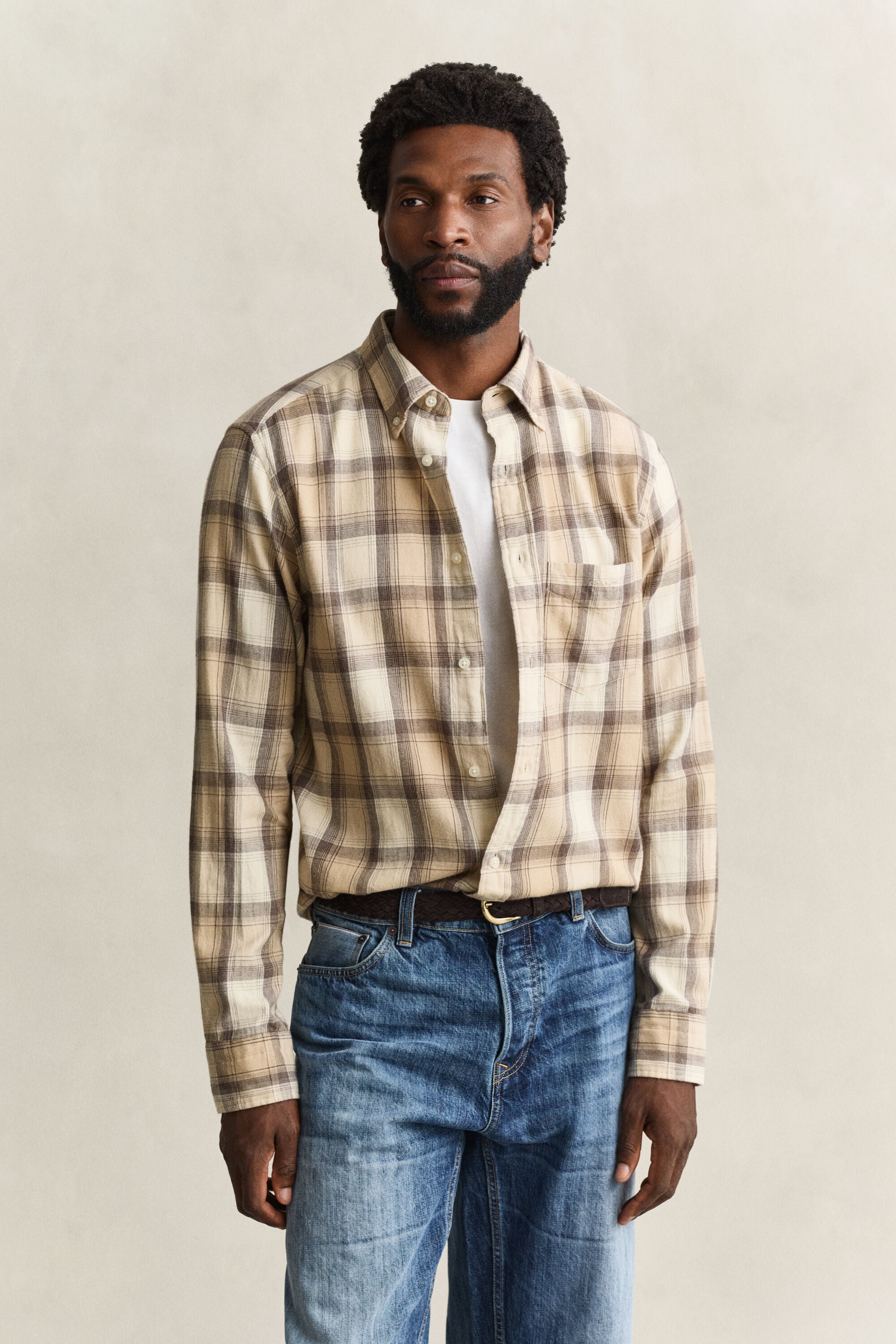 Checked Windblown Flannel Shirt