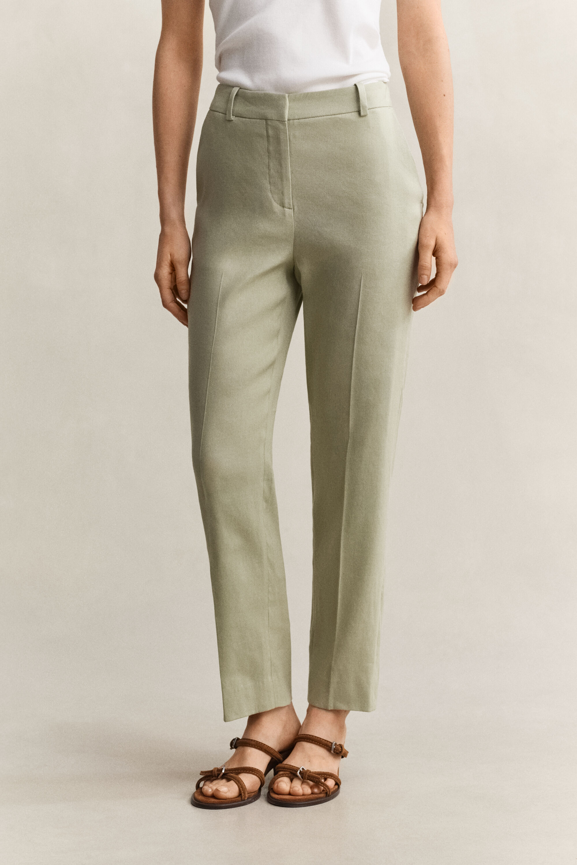 Tailored Linen Stretch Pants