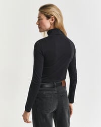 Lightweight Cotton Turtleneck Top