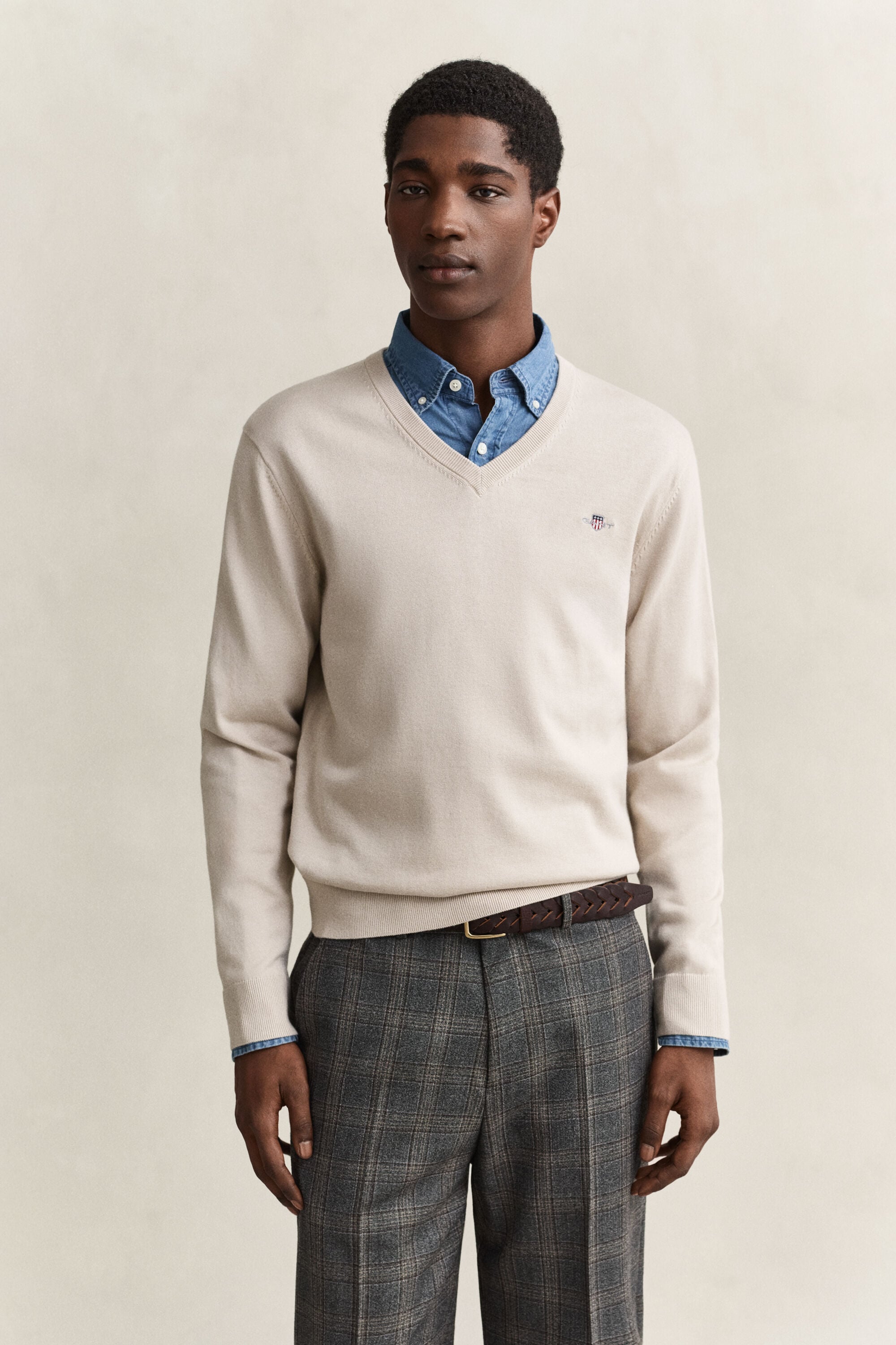 Classic Cotton V-Neck Sweater