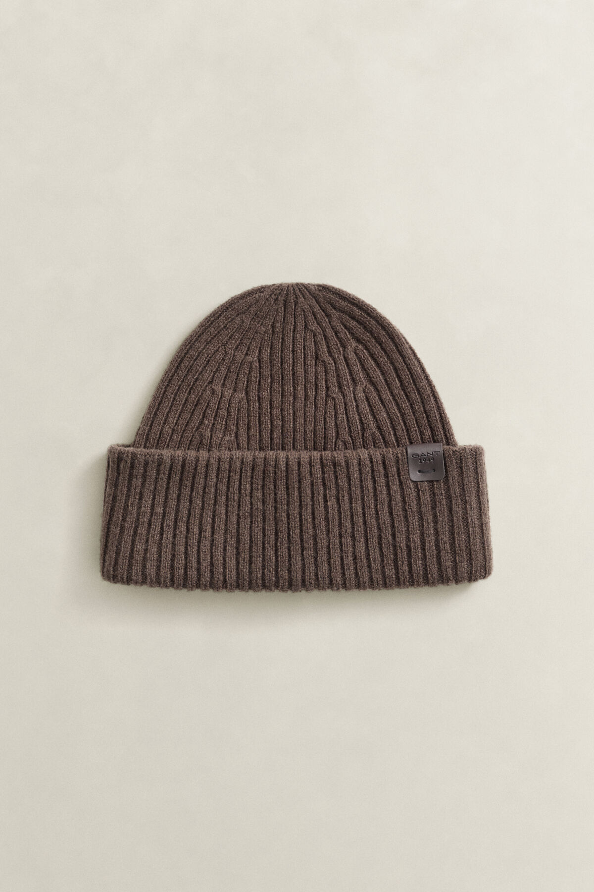 Lambswool Beanie — SHADOW BROWN