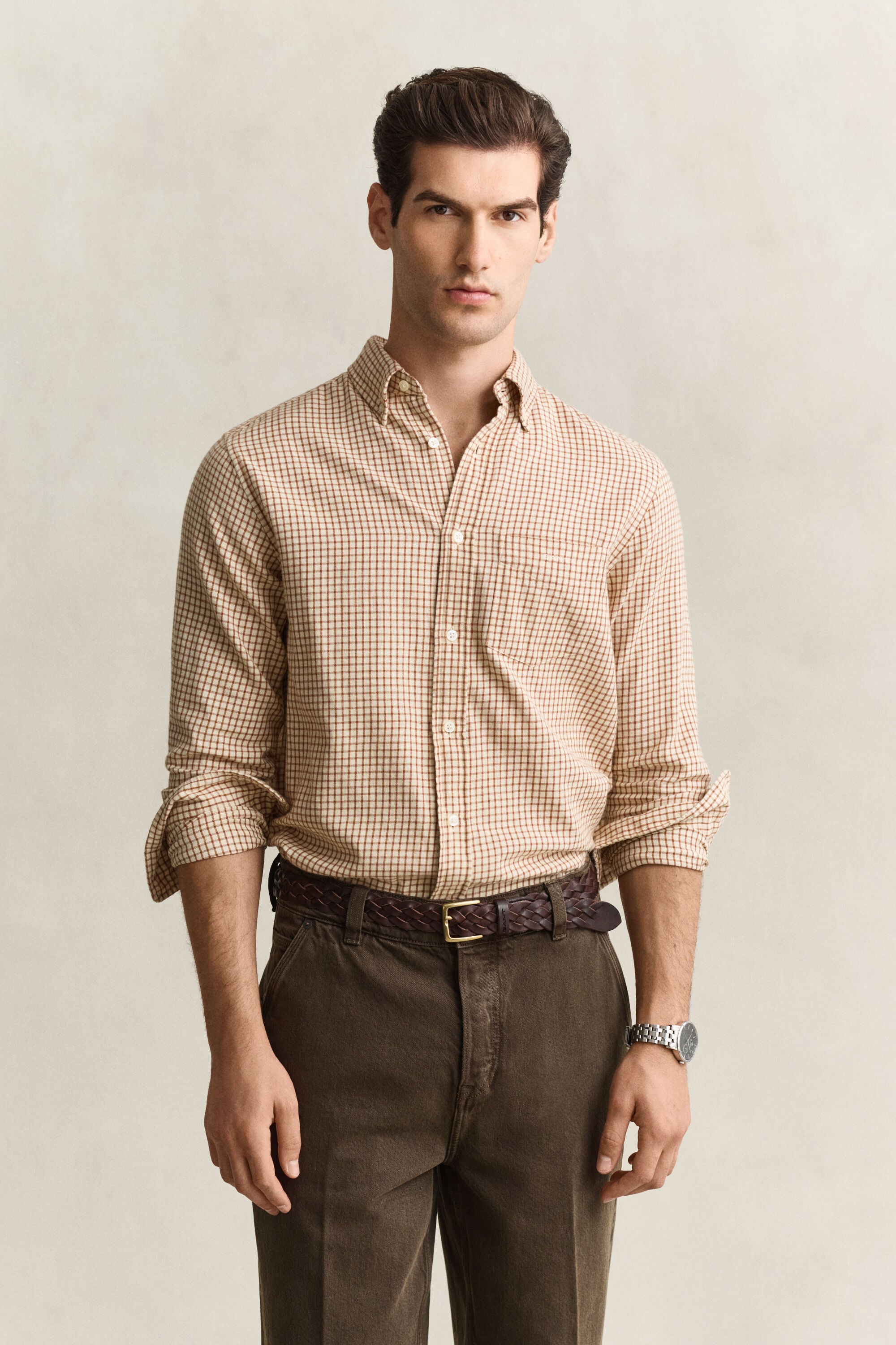 Checked Windblown Flannel Shirt
