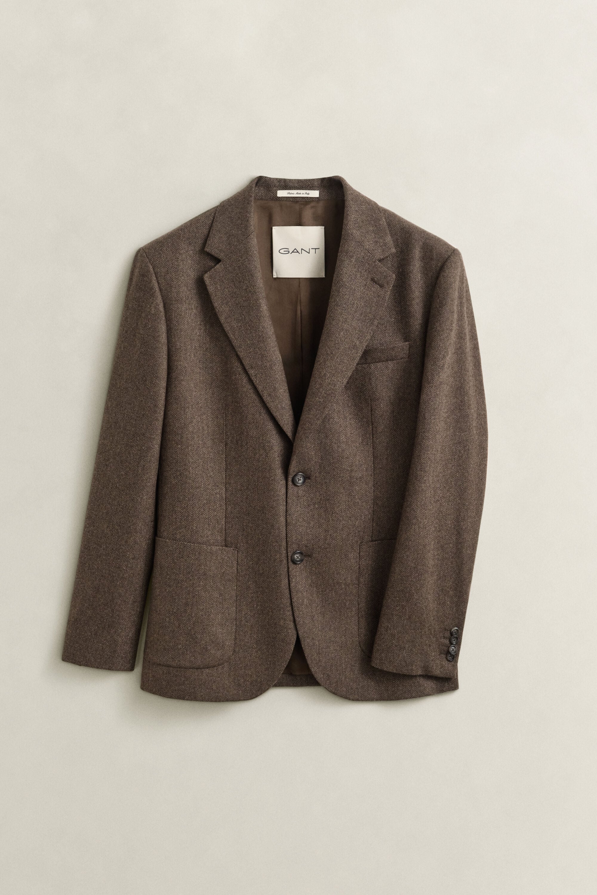 Wool Herringbone Suit Jacket