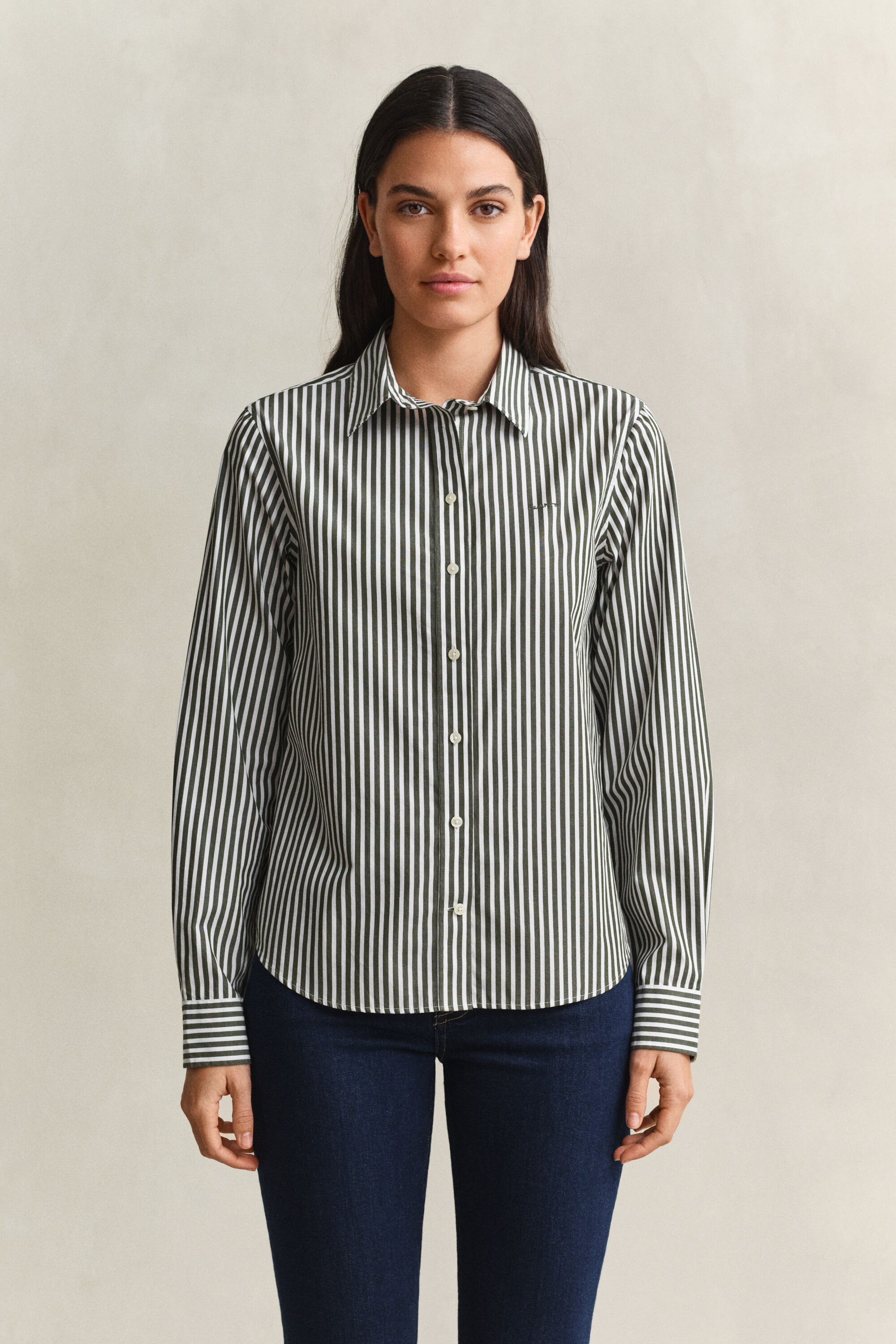 Regular Fit Striped Classic Poplin Shirt