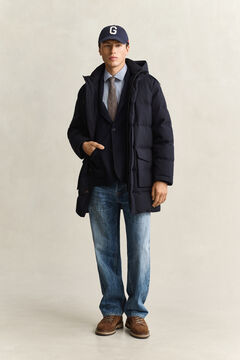 Flannel Down Mid Jacket — EVENING BLUE 12
