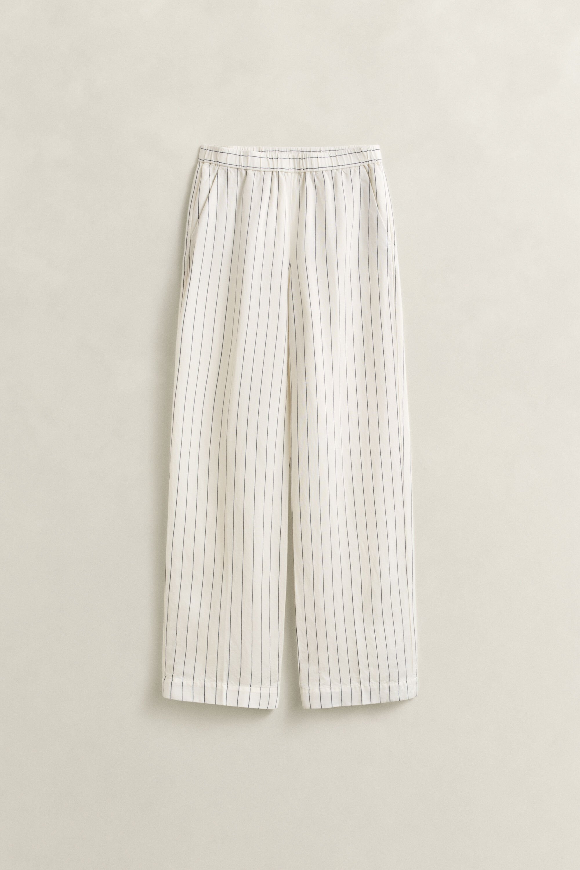 Striped Linen Blend Pants