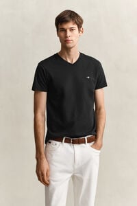 Slim Fit Shield V-Neck T-Shirt