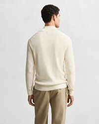 Mini Cable Knit Half-Zip Sweater