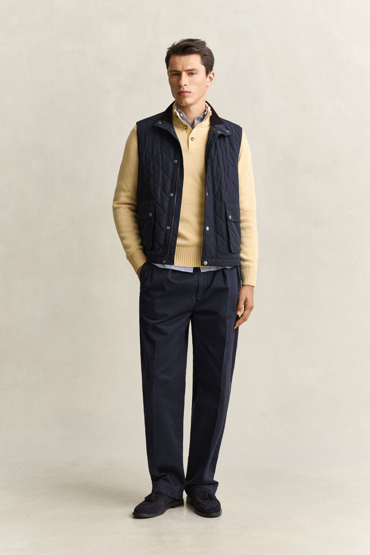 Quilted Vest — EVENING BLUE
