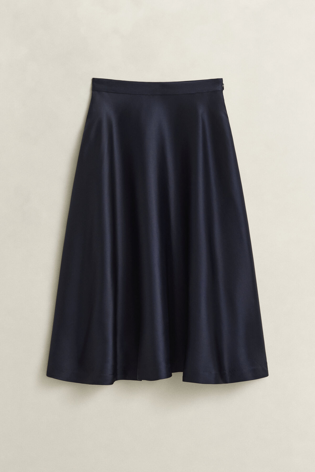 Volume Satin Skirt — EVENING BLUE