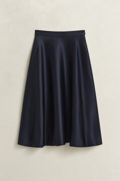 Volume Satin Skirt — EVENING BLUE 1