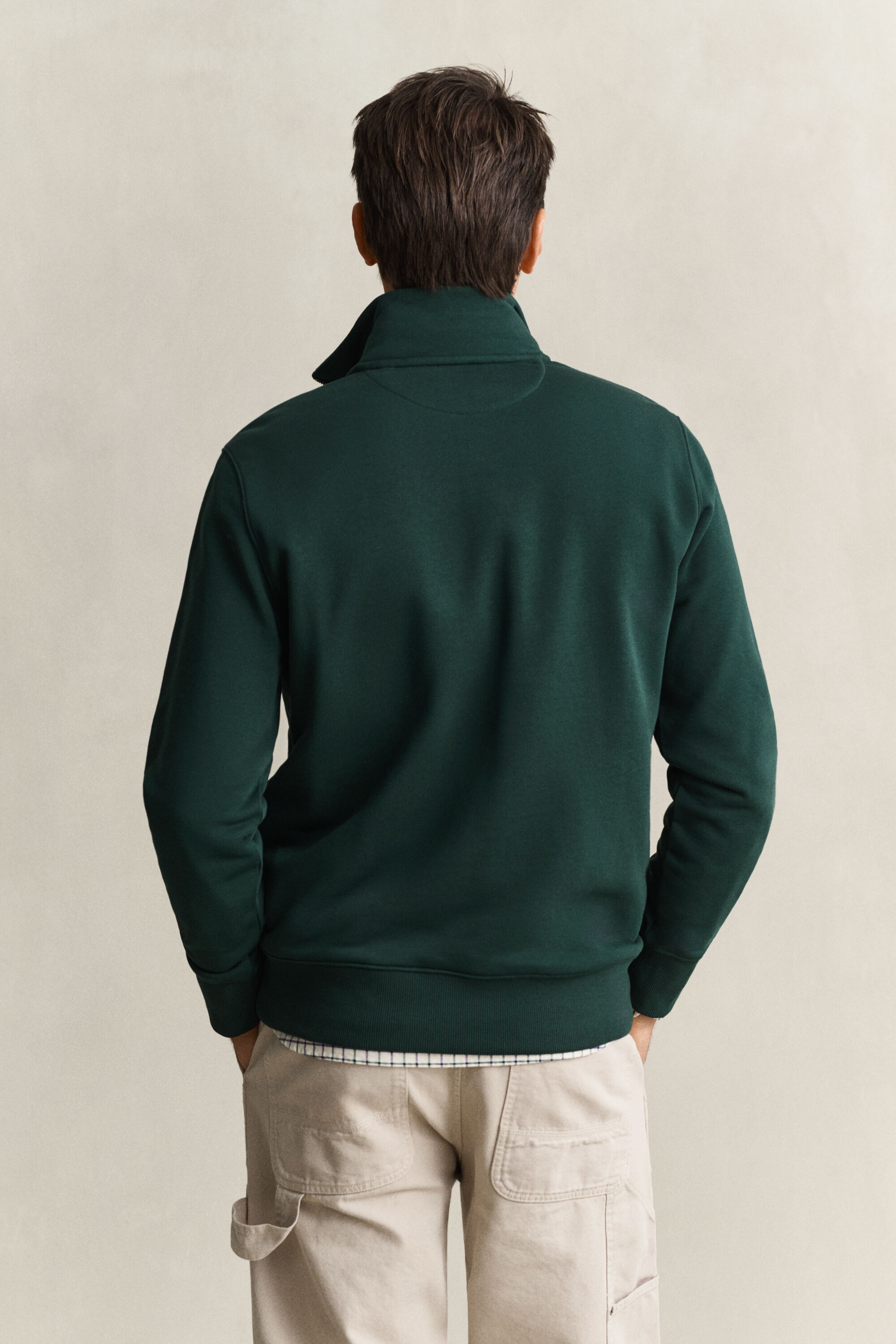 Shield Half-Zip Sweatshirt — TARTAN GREEN