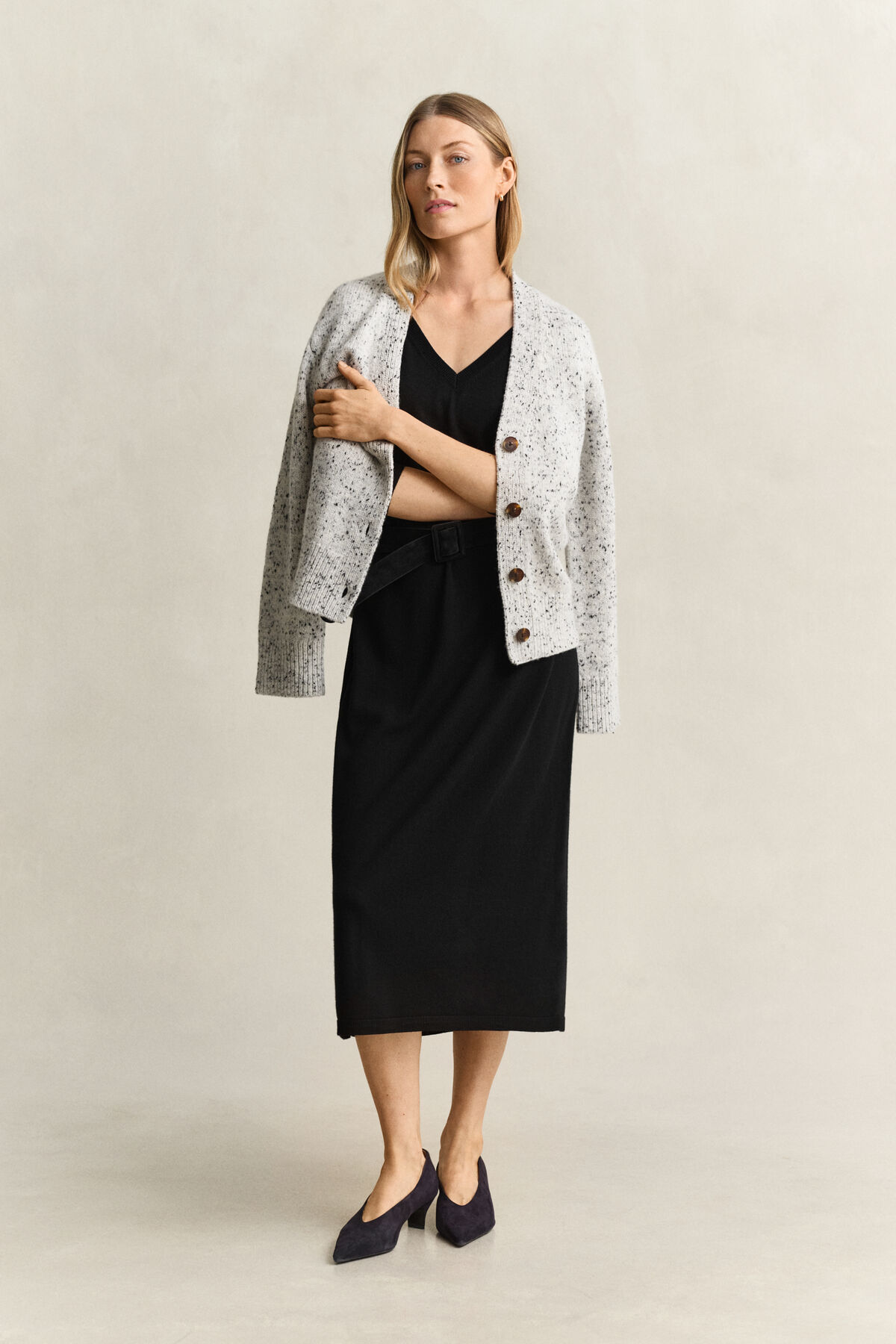 Extra Fine Merino Wool Dress — BLACK
