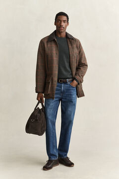 Lambswool Crew Neck Sweater — DARK MOSS GREEN 5