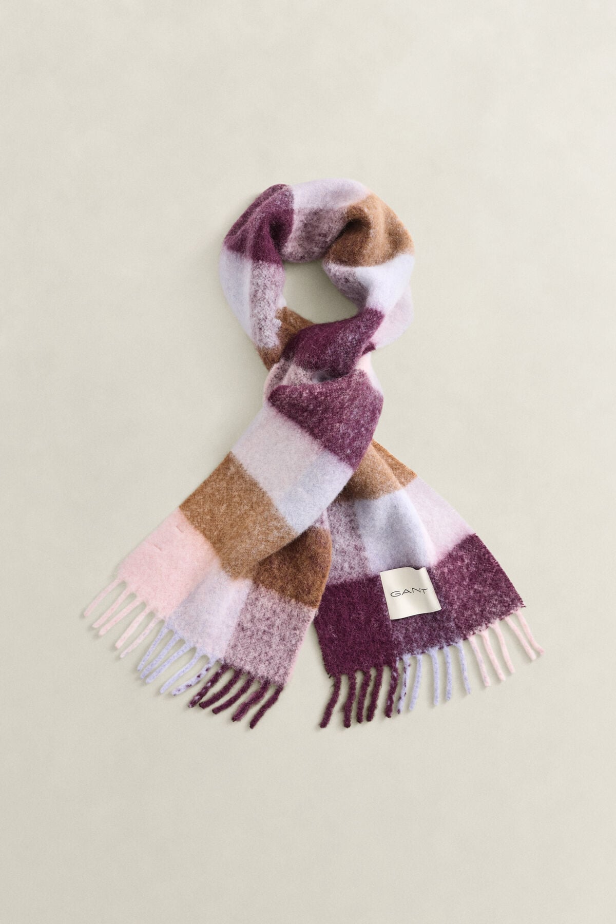 Checked Alpaca Wool Scarf — MULTICOLOR