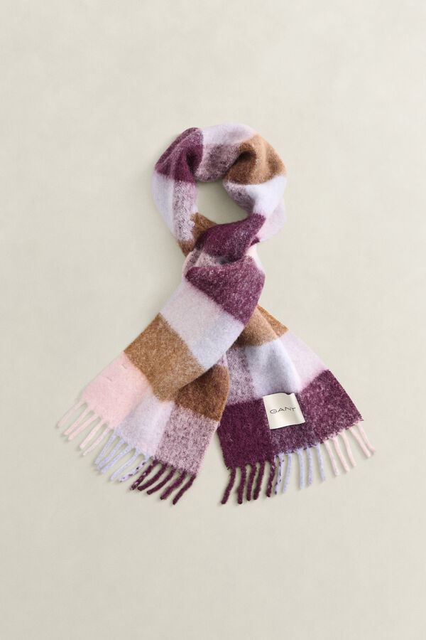 Checked Alpaca Wool Scarf — MULTICOLOR