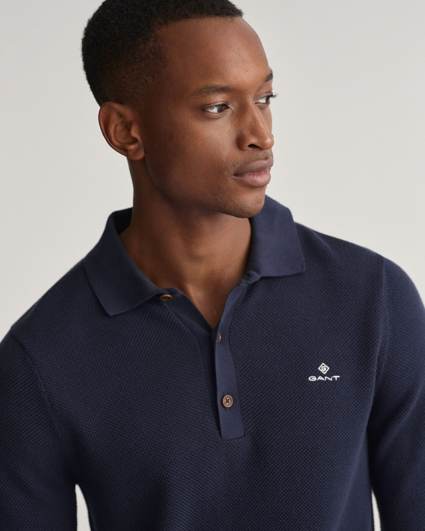Cotton Piqué Polo Sweater