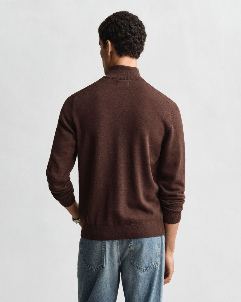 Casual Cotton Zip Cardigan