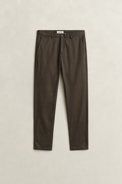 Slim Smart Chinos — SHADOW BROWN 1