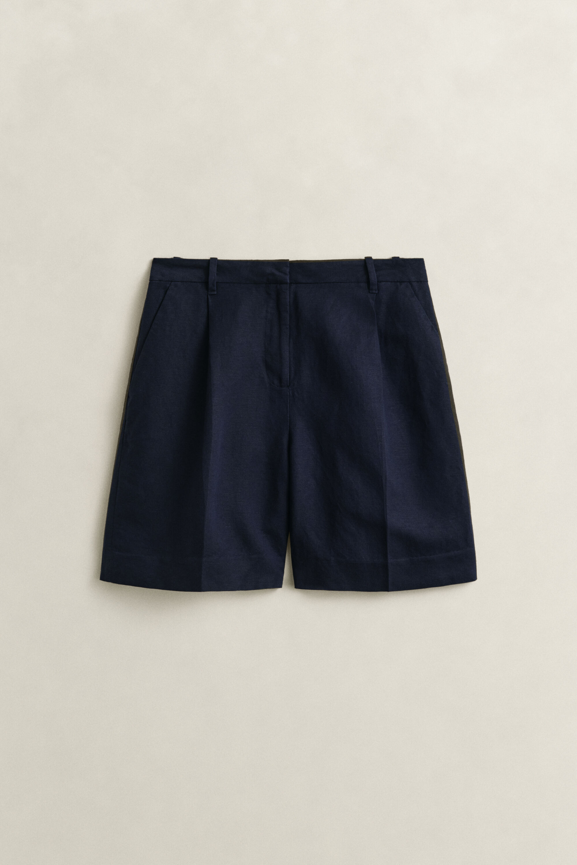 Tailored Linen Blend Shorts