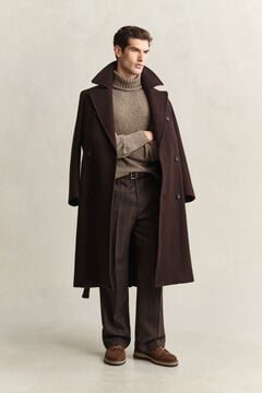 Wool Mouliné Blend Turtleneck Sweater — FADED TAUPE 5