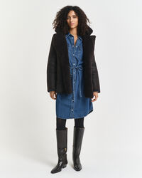 Puff Sleeve Denim Dress