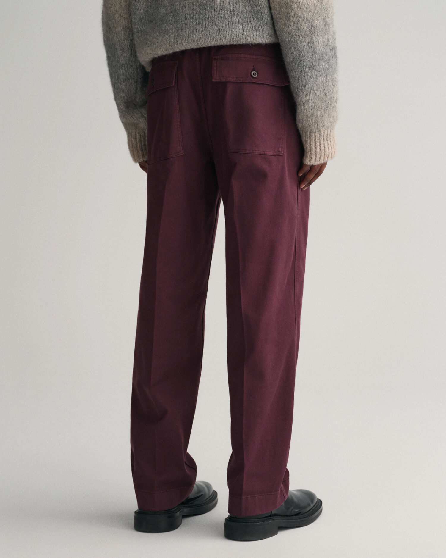 Chocolate brown velvet high waisted pleated Chino Pants
