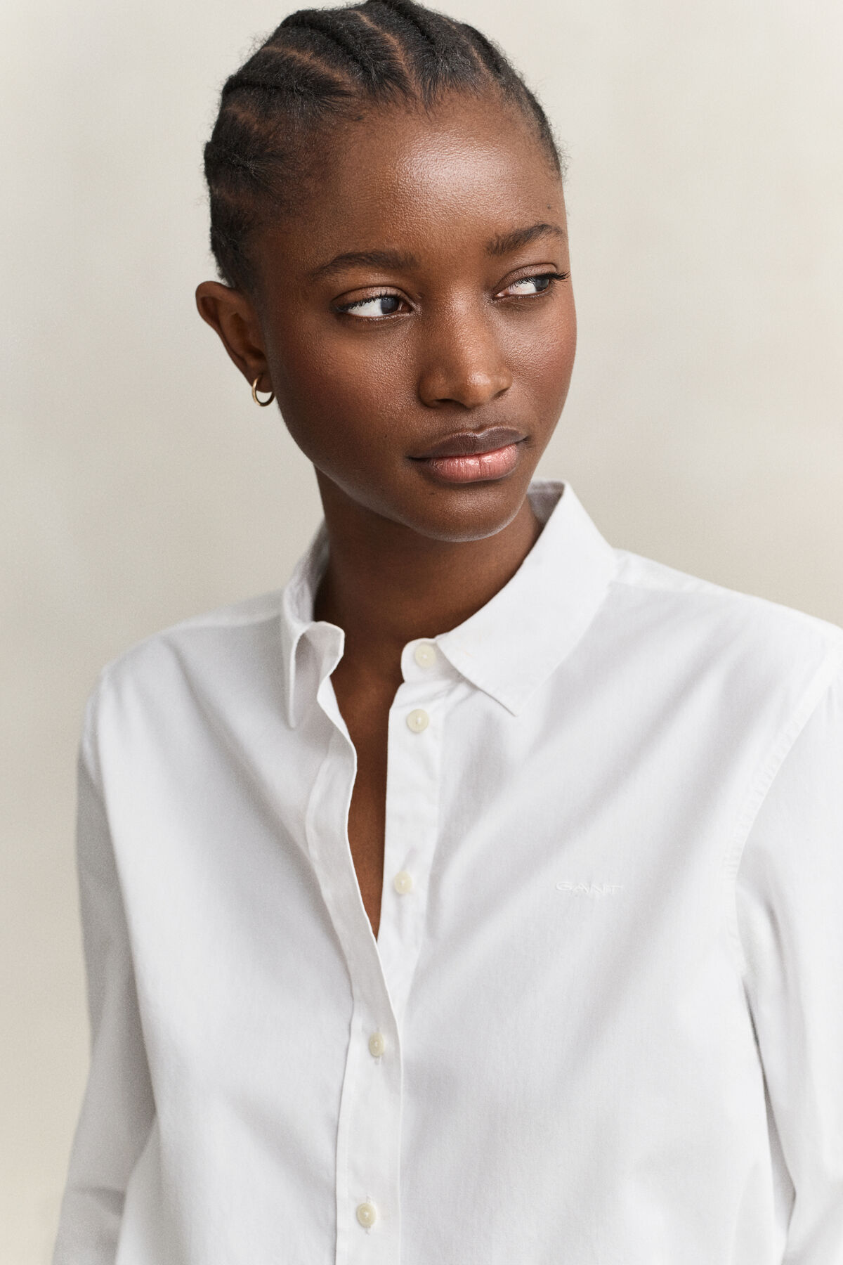 Classic Regular Poplin Shirt — WHITE