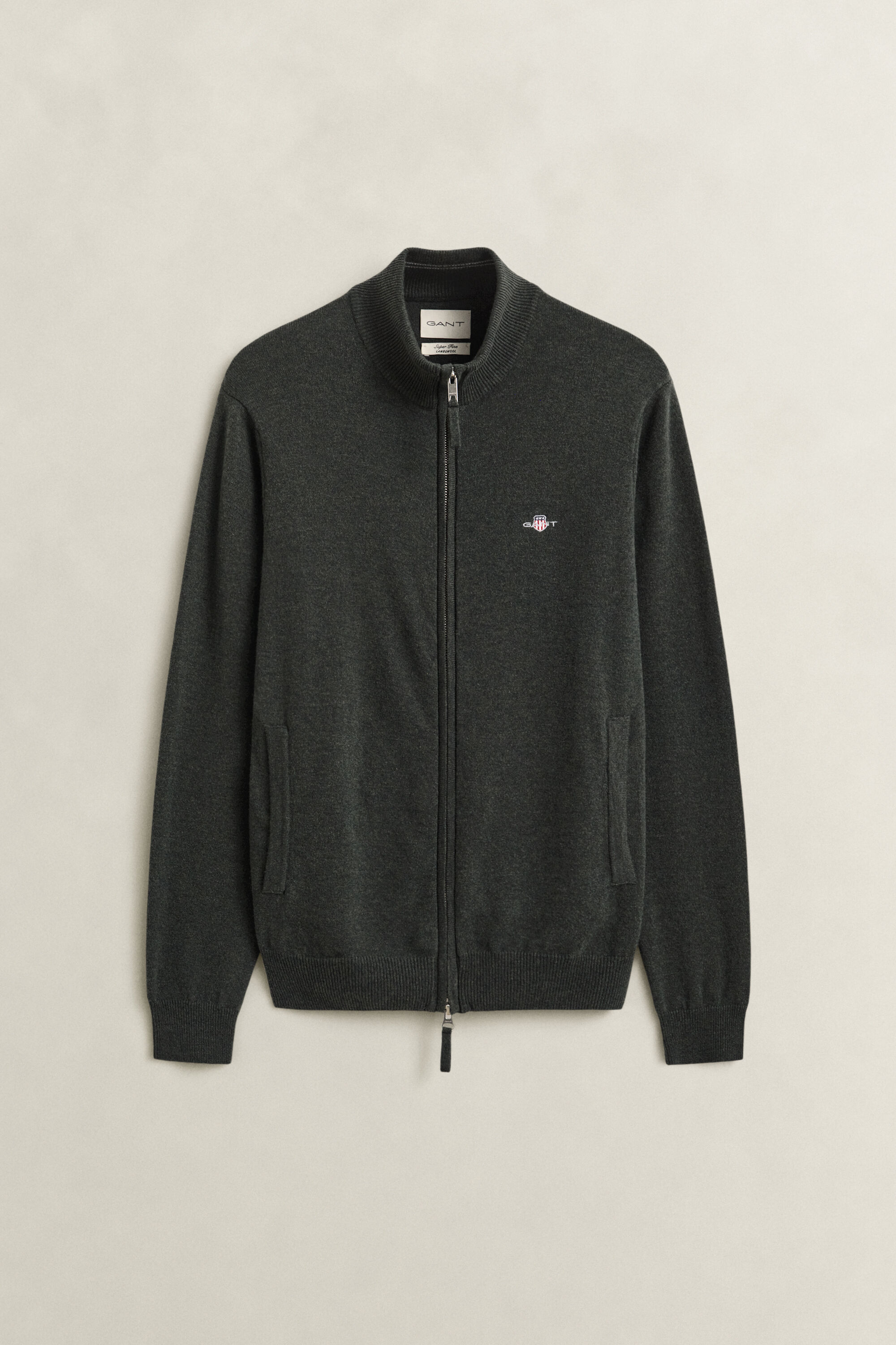 Lambswool Zip Cardigan