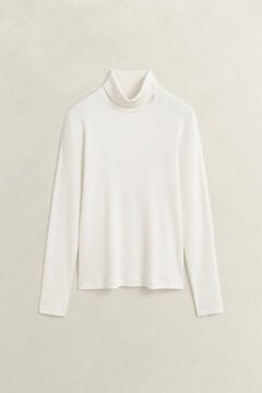 Ribbed Turtleneck Top — EGGSHELL 1