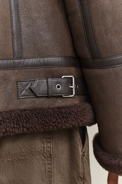 Shearling Jacket — BLACK BROWN 4