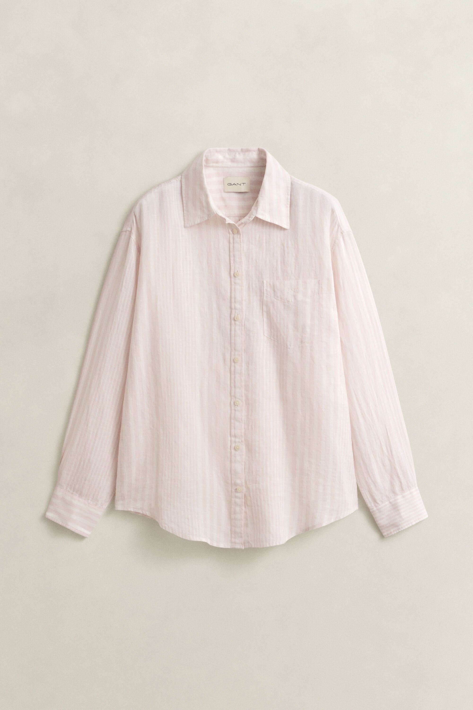 Relaxed Fit Striped Linen Shirt