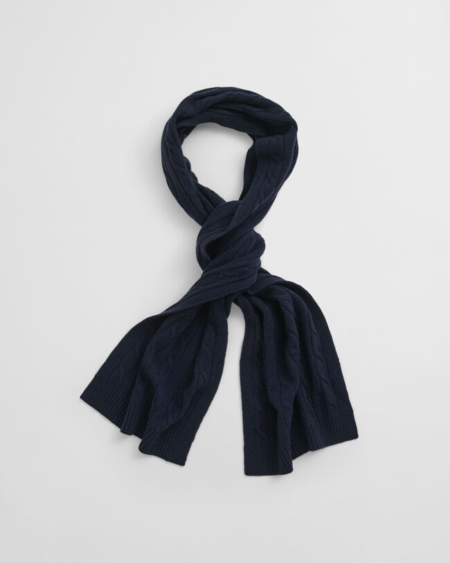 Cable Knit Wool Scarf