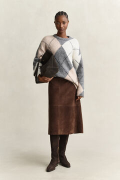Alpaca Wool Blend Argyle Sweater — DUSKY ANTHRACITE 6