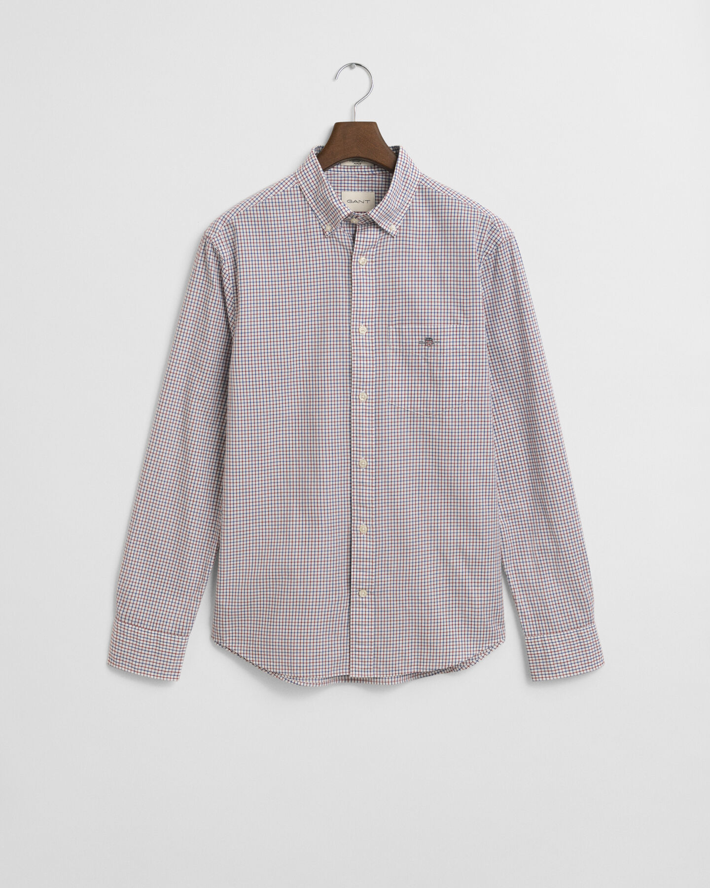 Regular Fit Micro Checked Classic Poplin Shirt